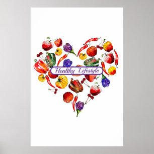 Healthy Lifestyle Choices Exercise - Heart Poster