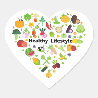 healthy lifestyle choices exercise T-Shirt Heart Sticker