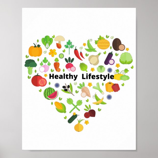 healthy lifestyle choices exercise T-Shirt Poster (Front)