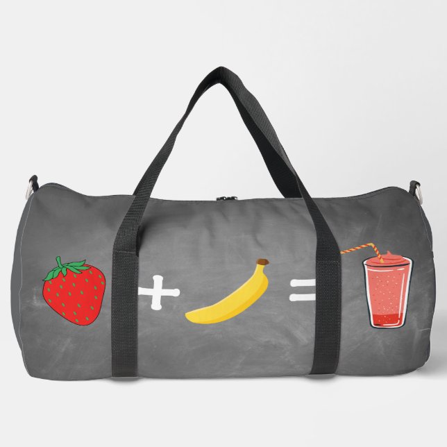 Healthy lifestyle design duffle bag (Front)