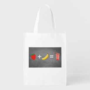 Healthy lifestyle design grocery bag