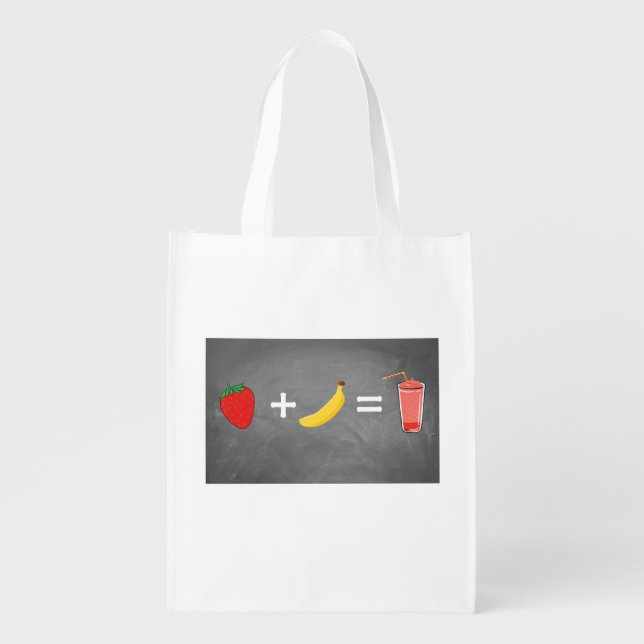 Healthy lifestyle design grocery bag (Front)