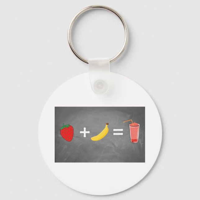 Healthy lifestyle design keychain (Front)