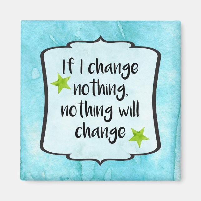 Healthy Lifestyle Fitness Change Affirmation Quote Magnet (Front)