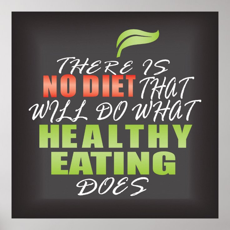 Healthy lifestyle quote poster | Zazzle