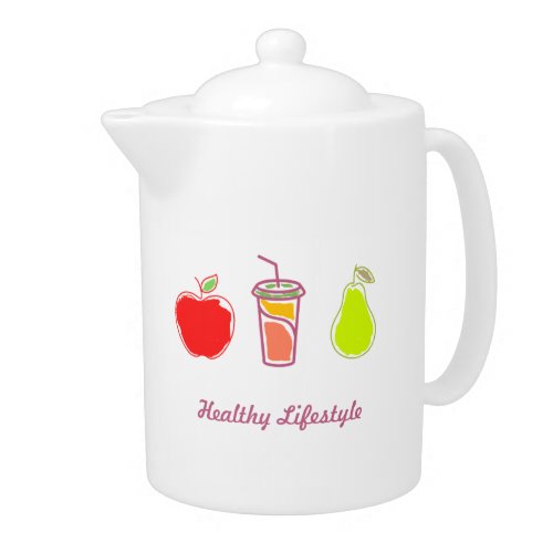 Healthy Living Colorful Food And Beverage Art Teapot