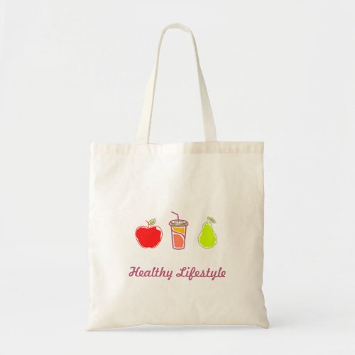 Healthy Living Colorful Food And Beverage Art Tote Bag