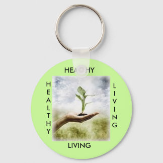 , HEALTHY, LIVING, HEALTHY... - Customized Keychain