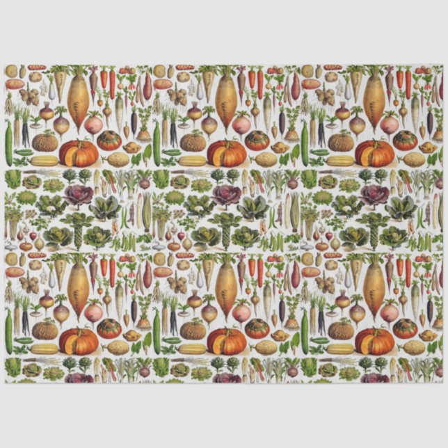 Healthy living produce vegetables  tissue paper (Front)