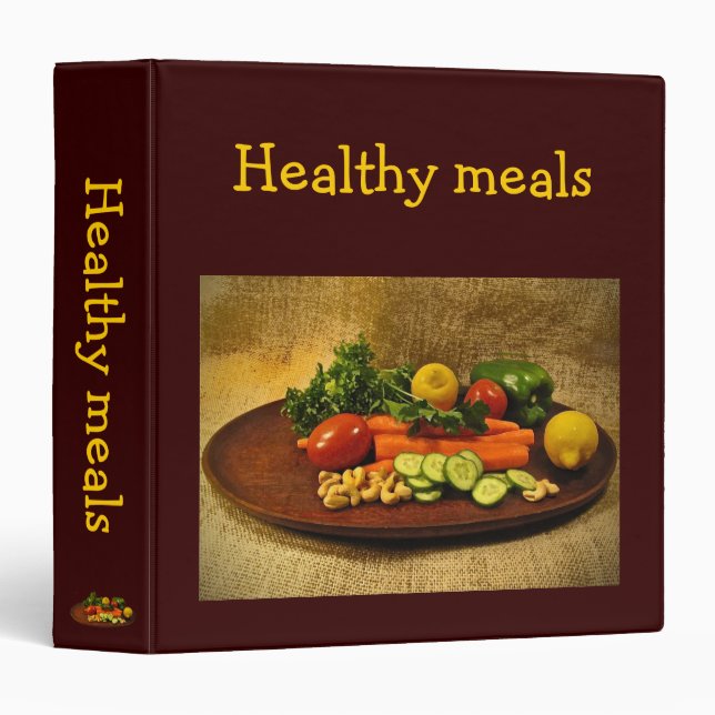 Healthy Meals Recipes Binder (Front/Spine)