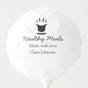 Healthy meals with love add name restaurant place balloon
