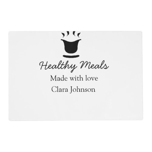 Healthy meals with love add name restaurant place  placemat