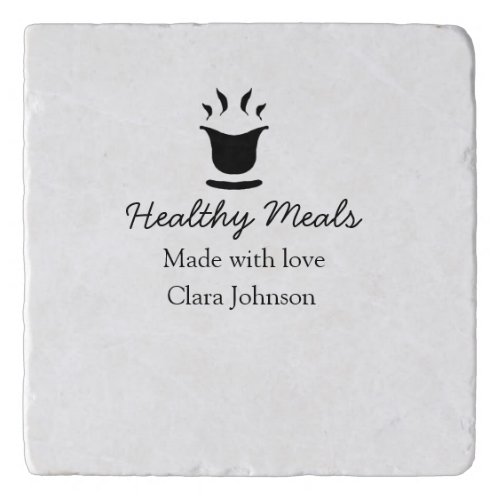 Healthy meals with love add name restaurant place  trivet