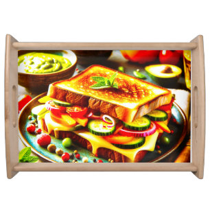 Healthy Meets Indulgent: A Grilled Cheese Delight Serving Tray