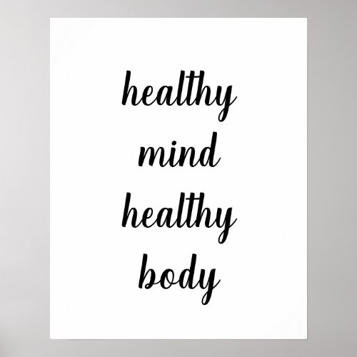 Healthy Mind Healthy Body Poster