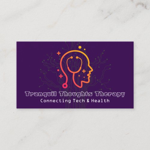 Healthy Mind Logo | AI Software Business Card
