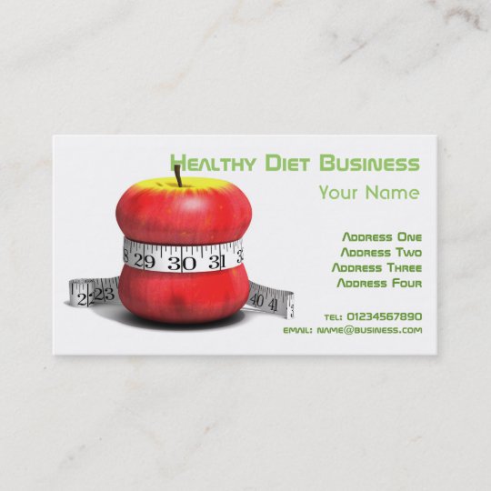 Healthy Natural Diet Business Card | Zazzle.com