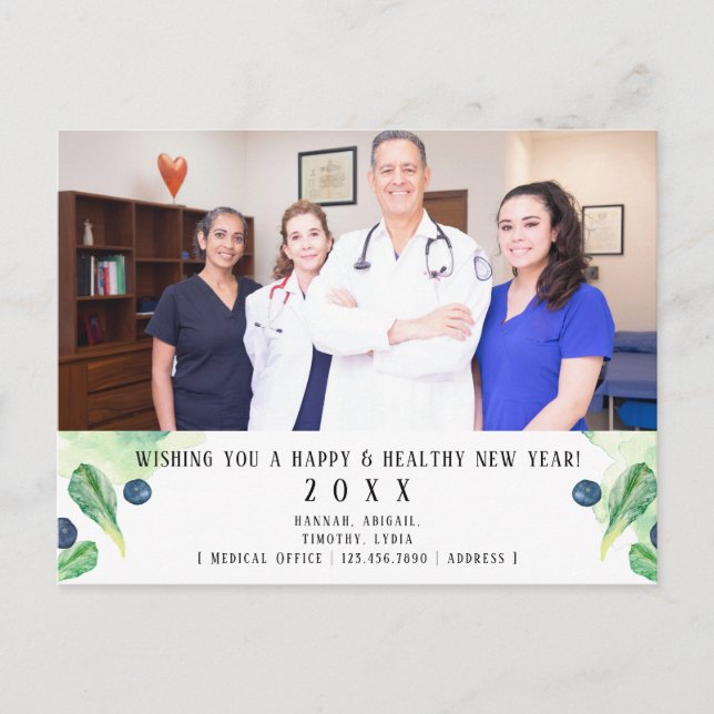 Healthy New Year  Postcard (Front)