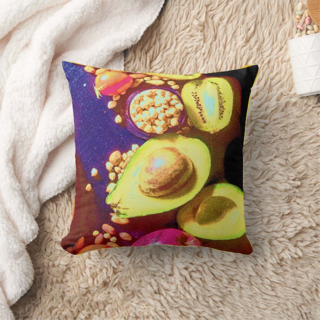 "Healthy Nutrition" Cute Photo. Buy Now Throw Pillow (Blanket)
