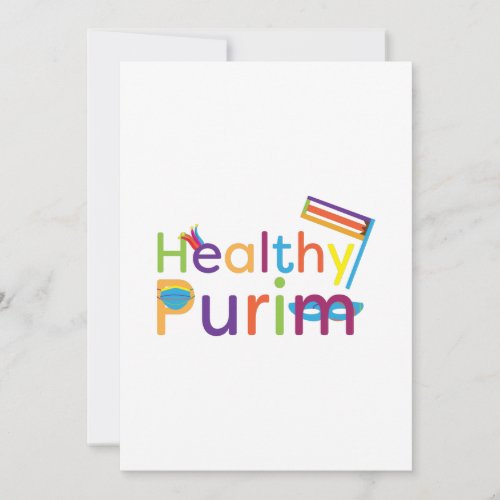 Healthy Purim greeting Holiday Card