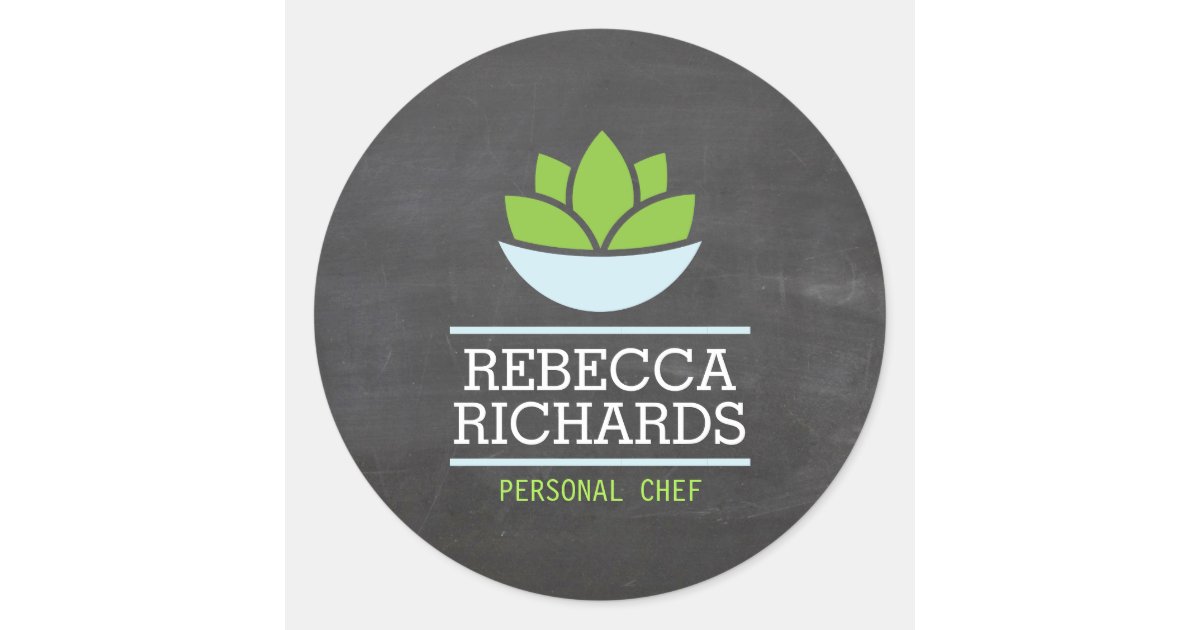 Healthy Salad Vegetables Catering Logo Chalkboard Classic ...
