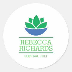 Healthy Salad Vegetables Catering Logo Classic Round Sticker