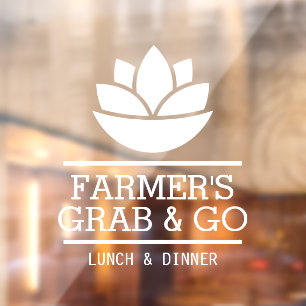 Healthy Salad Vegetables Food, Restaurant Window Cling