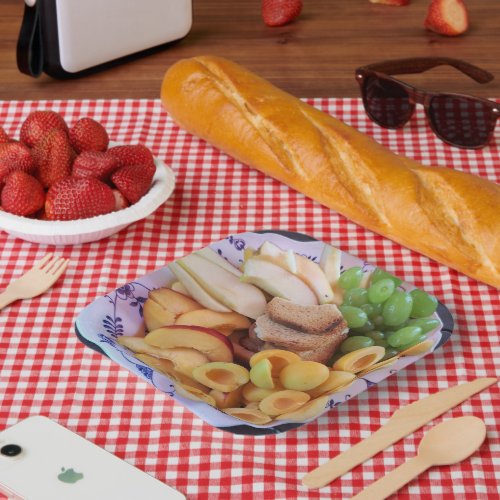 Healthy Snack Fruit Platter Photo Paper Plates