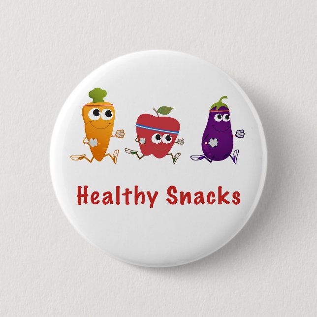 Healthy Snacks Button (Front)