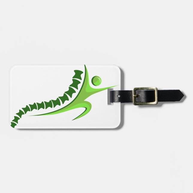 Healthy Spine Icon Luggage Tag (Front Horizontal)