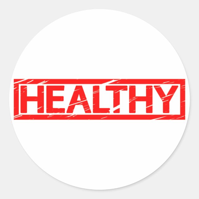 Healthy Stamp Classic Round Sticker (Front)