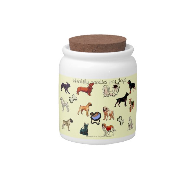 "Healthy treats-for doggies" Candy Jar (Front)
