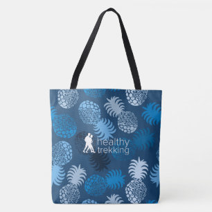 Healthy Trekking Hawaiian Pineapple Navy Beach Bag