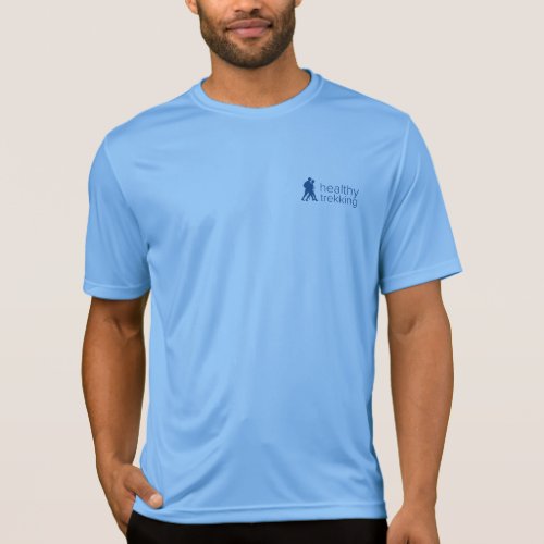 Healthy Trekking Indigo Blue Logo Activewear T_Shirt