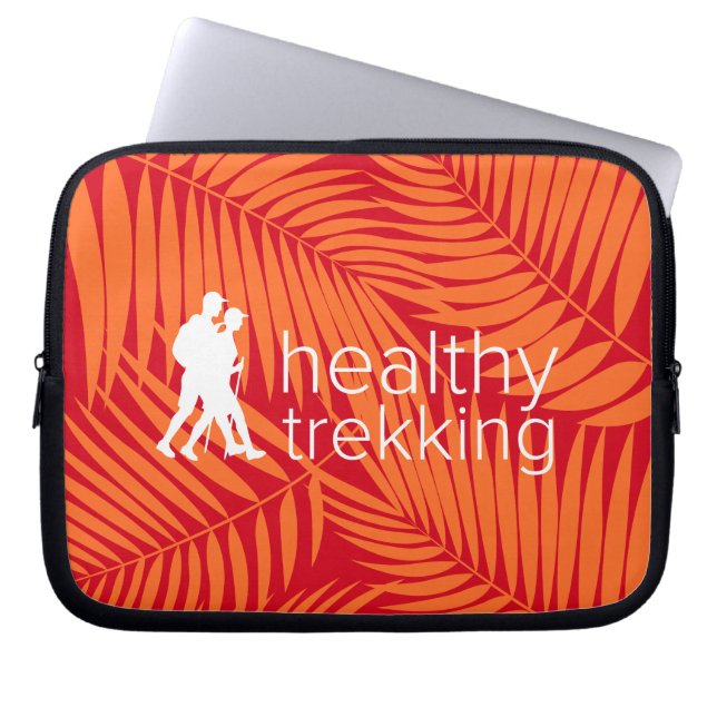Healthy Trekking Orange Palms Logo Wet Suit Laptop Sleeve (Front)