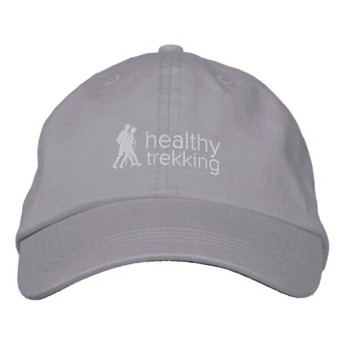Healthy Trekking White Logo Embroidered Travel Hat