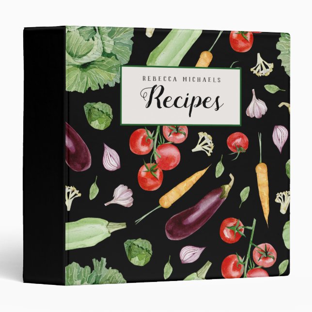 Healthy Vegetables Recipe Binder (Front/Spine)