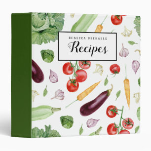 Healthy Vegetables Recipe Binder - White