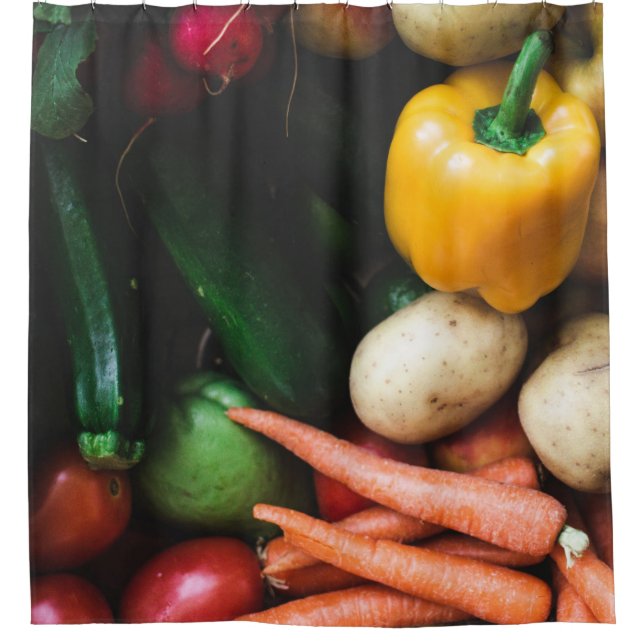 Healthy Vegetables Shower Curtain (Front)