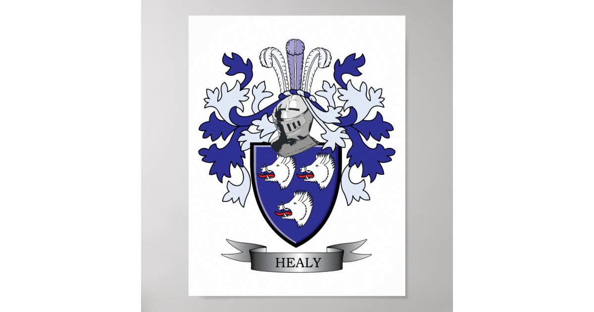 Healy Coat of Arms Poster Zazzle