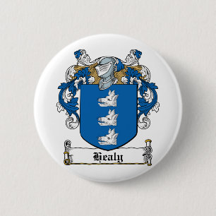 Healy Family Crest Pinback Button