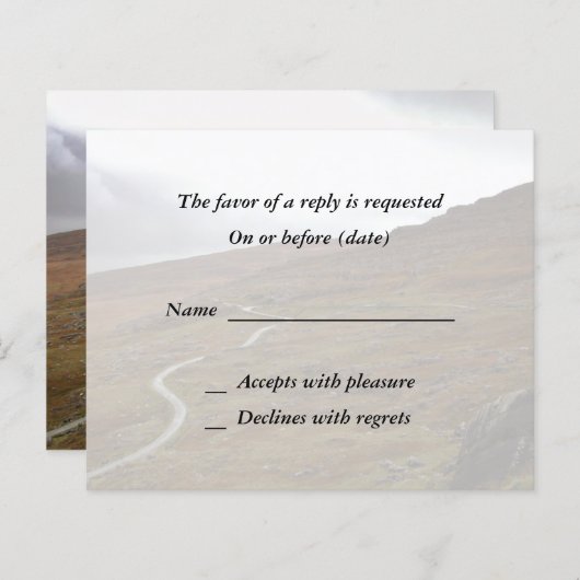 Healy Pass, Winding Road in Ireland. (Front/Back)