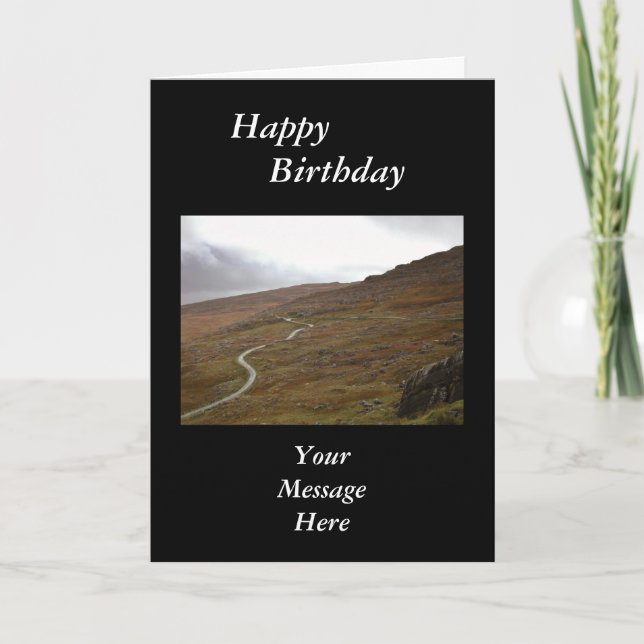 Healy Pass, Winding Road in Ireland. Card (Front)
