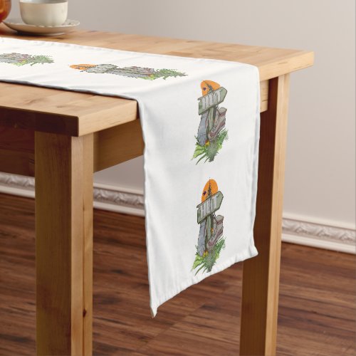 Heaphy track old boots short table runner