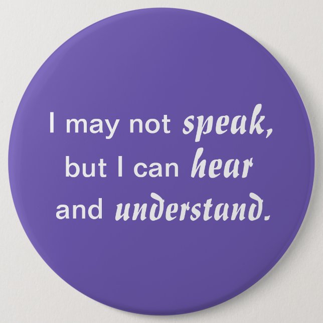 Hear and Understand Button (Front)
