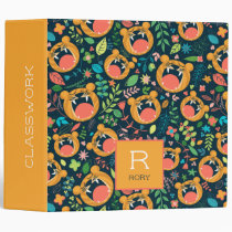 Hear Me Roar Tiger Jungle Personalized 3 Ring Binder