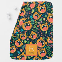 Hear Me Roar Tiger Jungle Personalized Baby Blanket