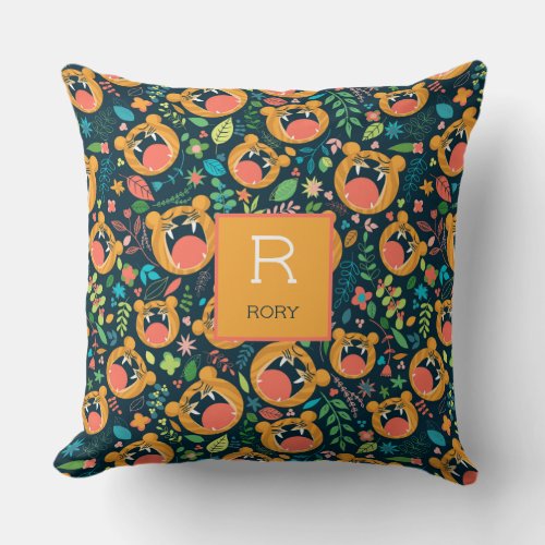 Hear Me Roar Tiger Jungle Personalized Throw Pillow