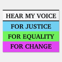 Hear my voice for... Monogram Text