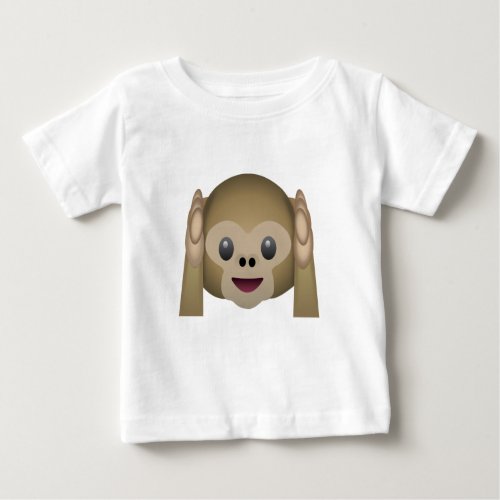Hear No Evil Monkey Emoji Baby T_Shirt